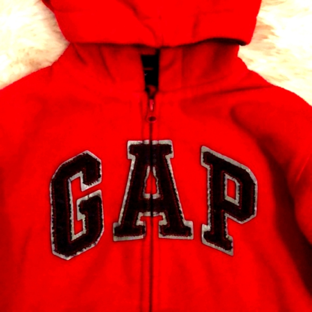 Large red hoodie